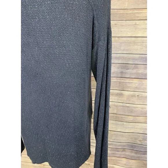 Bethany Mota Womens Small Sweater Metallic V Neck Lightweight Top - Picture 6 of 8